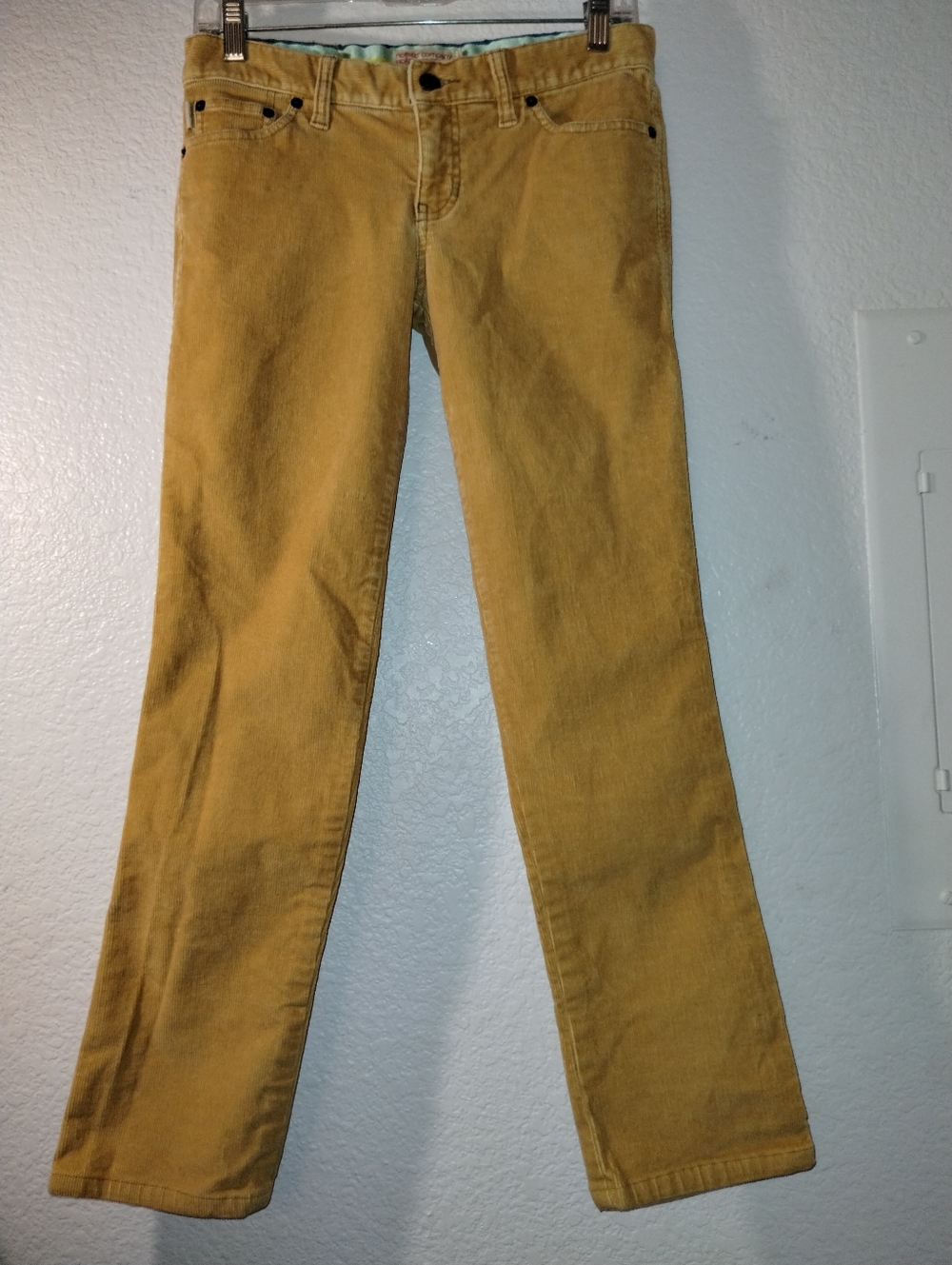Hollister Women’s Mustard Corduroy Jeans - Classic Straight Fit sz 3